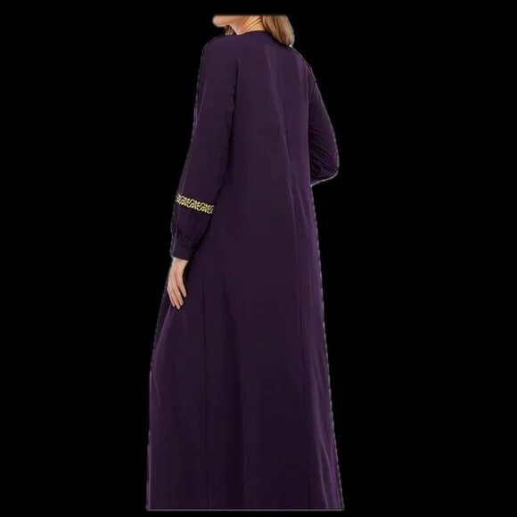Abetteric Women's Muslim Abaya Dress w/ Hijab Zipper Islamic Robe Pockets Maxi P - Picture 16 of 16
